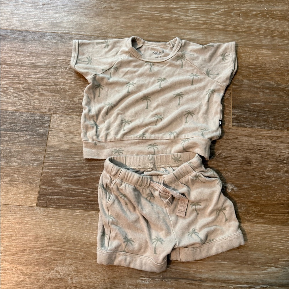 Kyte BABY Palm Tree Print Bamboo Jersey Set